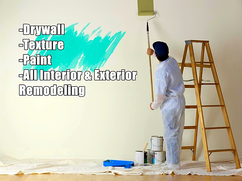 Paint drywall and interior remodel